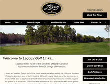 Tablet Screenshot of legacygolfnc.com